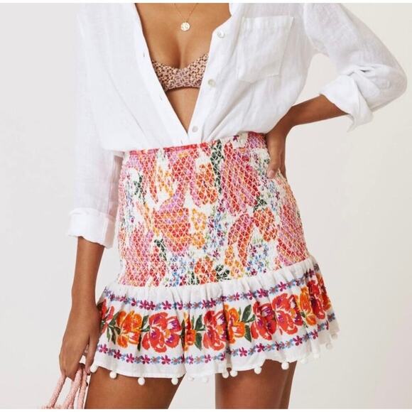 New Farm Rio Spring Bananas Mini Skirt Size M - Picture 1 of 16